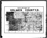Holmes County Outline Map, Holmes County 1907